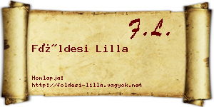 Földesi Lilla névjegykártya