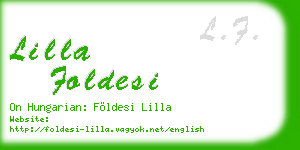 lilla foldesi business card